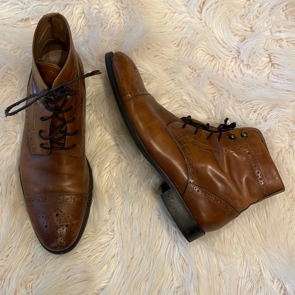 Johnston & Murphy Oxford Boots Sz 10 - Picture 1 of 6